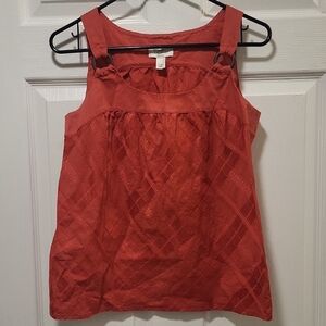 Women's Coral Sleeveless Top